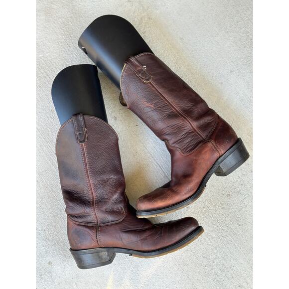Double-H 1678 Work Western Brown Leather Cowboy Work Boots Men’s Size 11D USA main image 7